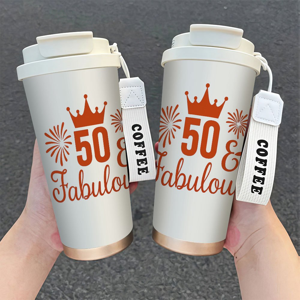 1pc stainless steel insulated travel tumbler with lid - 20oz coffee mug,  humorous 50th birthday gift, no electricity needed, ideal for men, women,  friends, family - funny & | Today's Deals | Temu Ireland