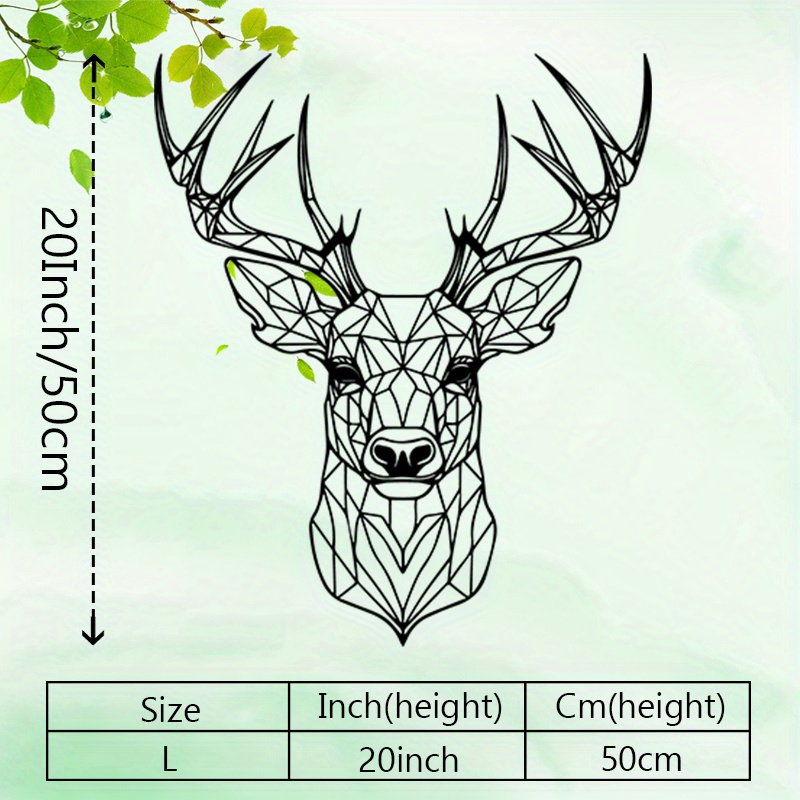 Image of 1pc Deer Antler Wall Sculpture - Elegant Metal Deer Statue Mural, Weather-resistant / Wall Art For Christmas, Living Room, Patio - Perfect Gift For & Deer Decor, Christmas Decor