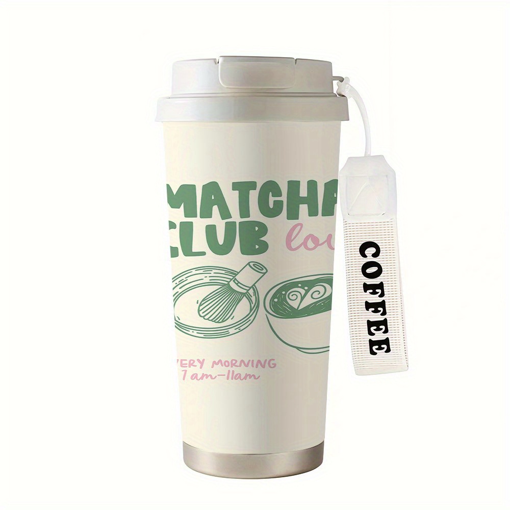 Image of Single 18oz Stainless Steel Coffee Cups And Mugs, Designed To Be Leak-proof, Perfect As A Gift For Matcha Enthusiasts
