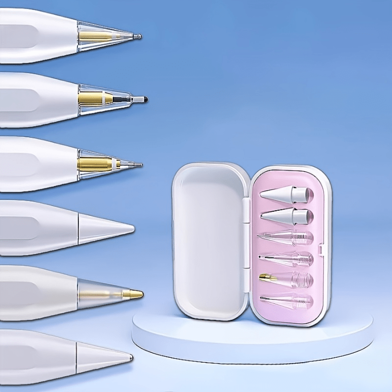 TEMU Suitable For Applepencil Painting Design/writing Six-piece Replacement Pen Tip Free Handwriting First And Wear-resistant Pencil Pro Needle Tube Capacitive Pen Tip Replacement