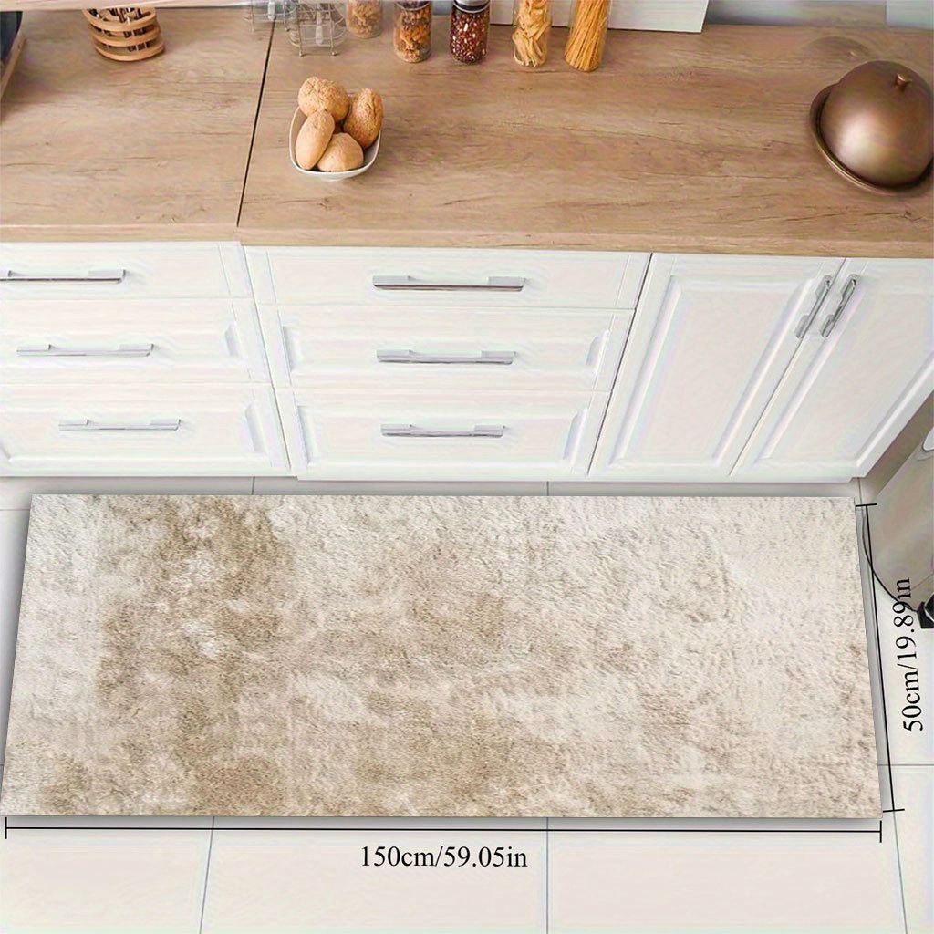 TEMU 1 Tappeto da Cucina, Tappeto Monocolore Facile da Spostare, Tappetino Ultra- Confortevole Antiscivolo Lavabile in Lavatrice, Sensazione Simile,