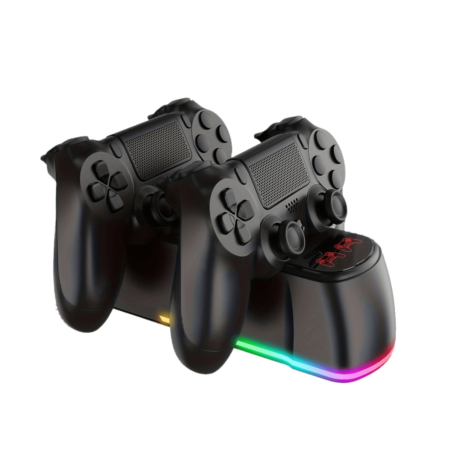 TEMU Rgb Colorful Ps4 Fast Base 2h Fast Charging Intelligent Protection With Indicator Light Usb Data Cable Holiday Gifts