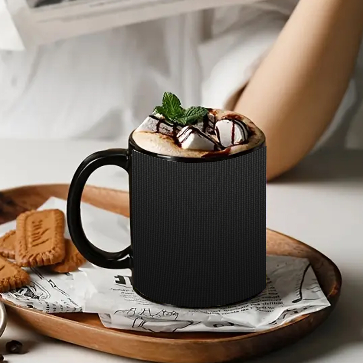 1pc carbon fiber texture cute mug 11oz printed - Temu Oman