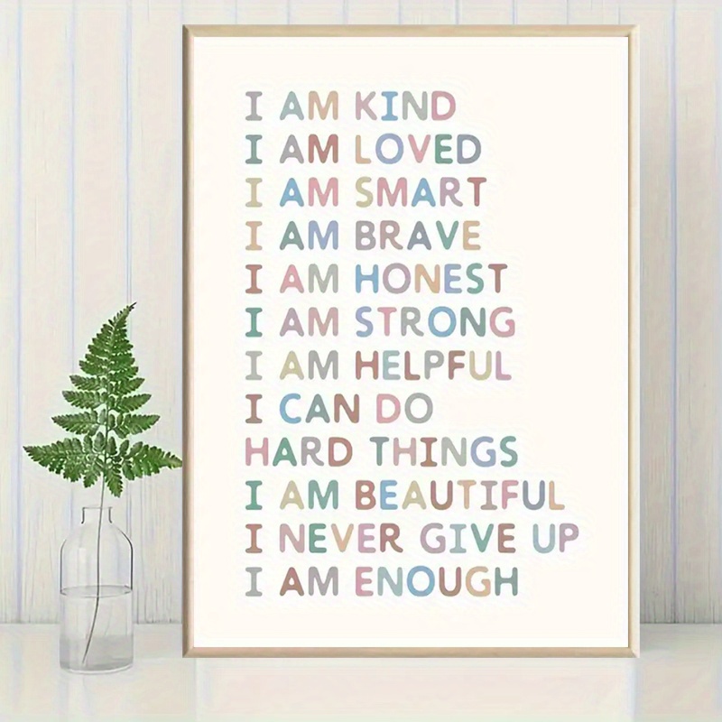 Wanddekoration 'I Believe In You' – Positives Holzschild Mit Spruch, 26x26 Cm, Für Kinderzimmer & Büro