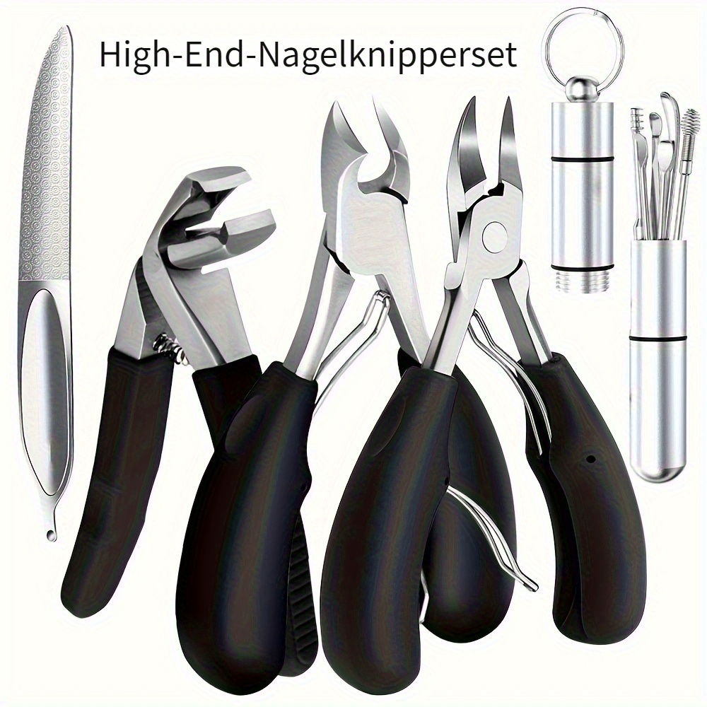 Luxxii Nagelknipser Set – Scharfe Nagelschere Und Feile, Für Finger- Und Fußnägel, 8,3 Cm