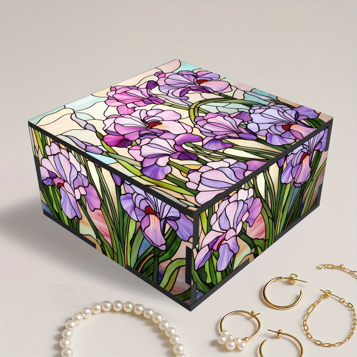 TEMU Black Acrylic Storage Box With Lid, With Suitable For Desktop Small Items And Jewelry Storage, Exquisite Storage Box Christmas Gift, Requires