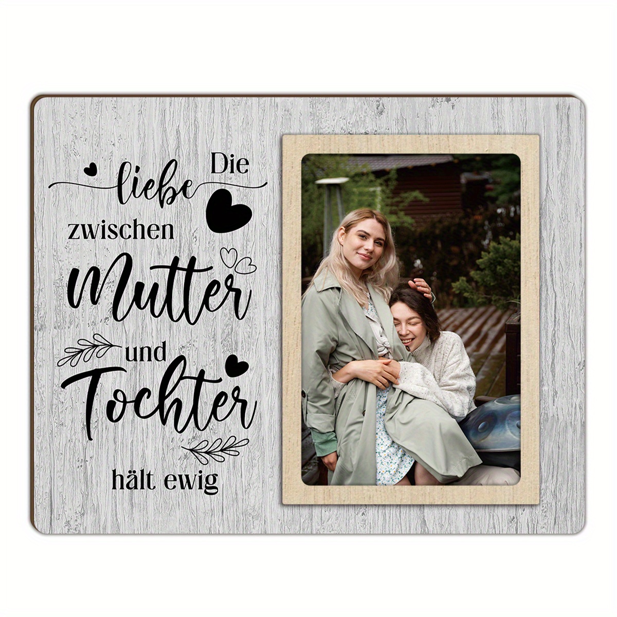 Image of 1pc German Warm Photo Frame - A Gift Celebrating The Between Mother And Daughter, Perfect For Home Decoration Or As A Desktop Ornament