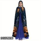 1pc halloween witch wizard robe hooded cape vintage style polyester halloween costume for cosplay stage performances themed parties hand wash only halloween costume themed party wear mystical atmosphere durable fabric