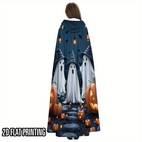 1pc halloween witch wizard robe hooded cape vintage style polyester halloween costume for cosplay stage performances themed parties hand wash only halloween costume themed party wear mystical atmosphere durable fabric