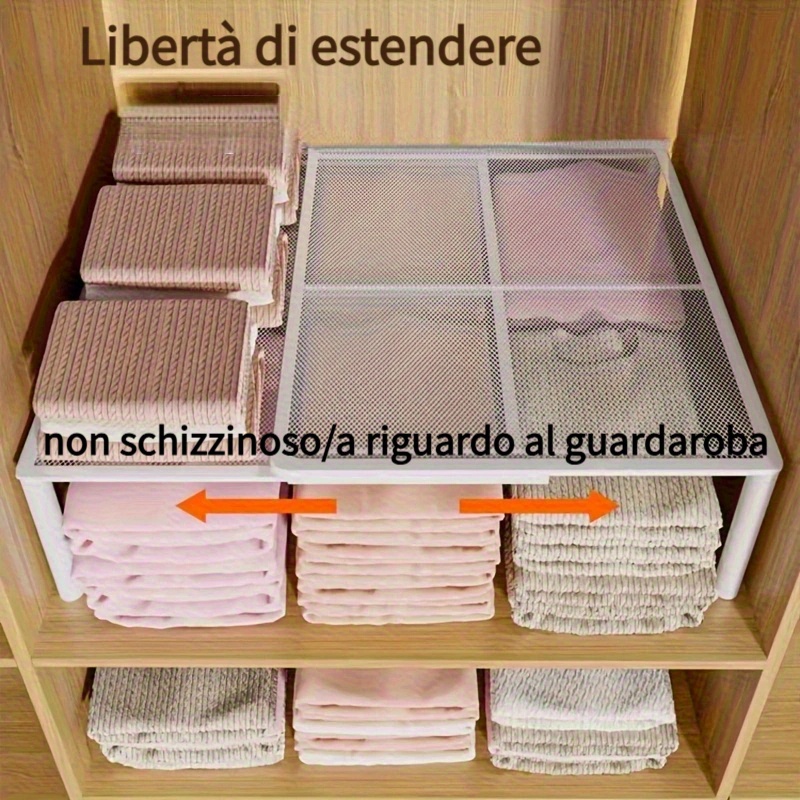 Organizer Espandibile Per Armadi E Cucine - Cassetti Estraibili Con Scorrimento Fluido - Larghezza Regolabile 53-96 Cm