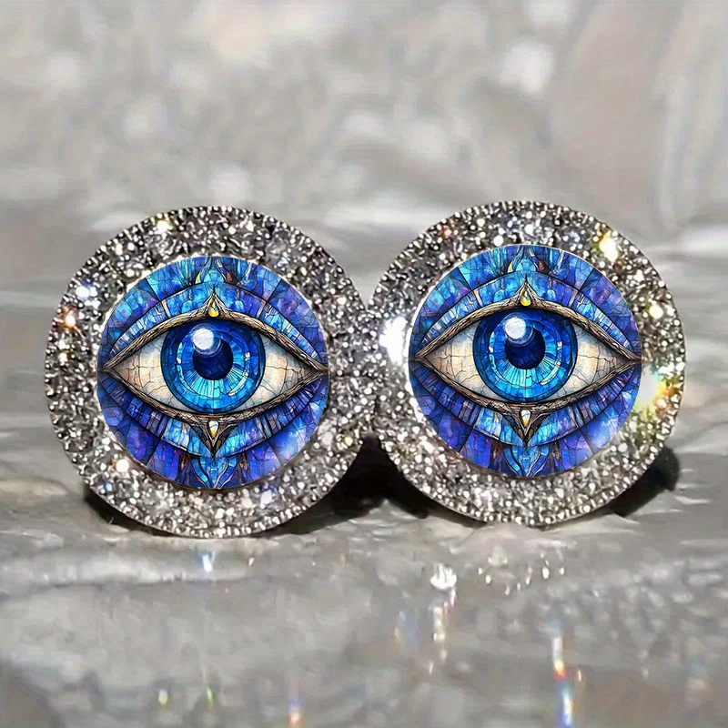 TEMU Shining , Stained Glass, Mysterious Patterns, Exquisite Inspiration Jewelry For Fashionable Wear, Ideal Gift And Trendy