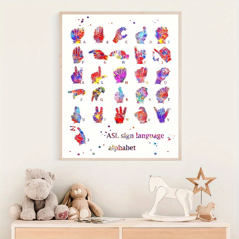 Alphabet Poster Russian Language Learning Poster Baby Education AB