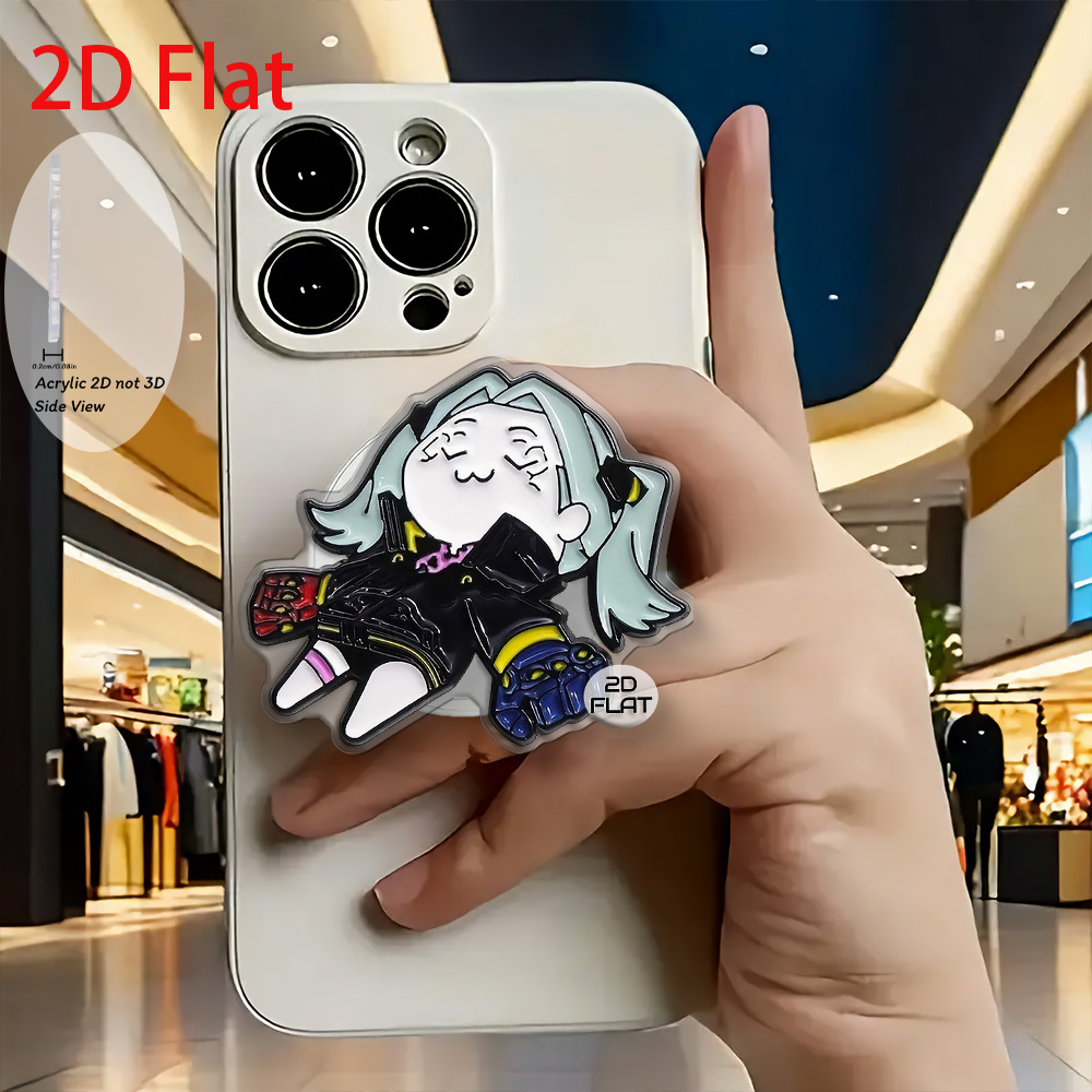 1pc anime cartoon foldable phone holder, abs plastic retractable