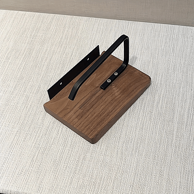 E-shop 1 Stück Walnussholz Wandhalterung für Toilettenpapier, Duftendes Handy-Papierhandtuch-Regal, Bohrfreies Holz-Toilettenpapierrollenregal,