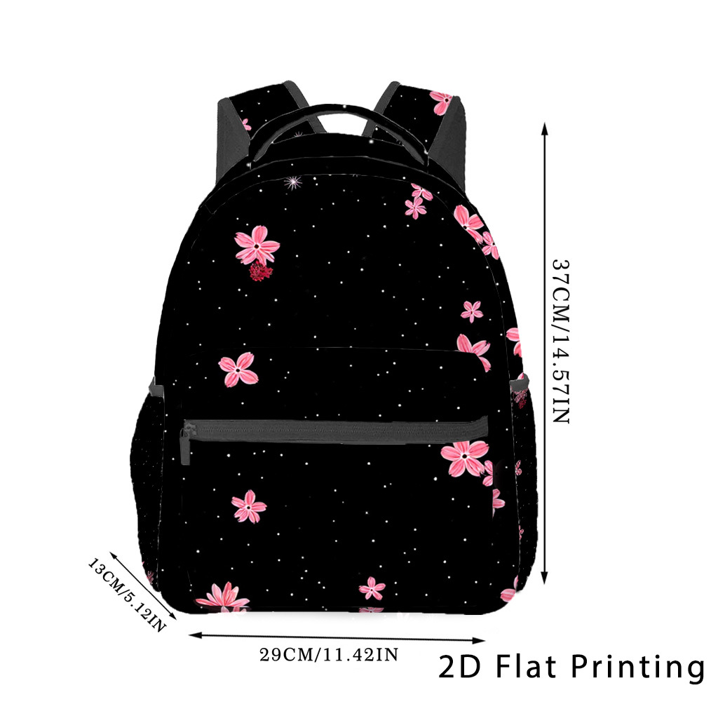 TEMU 1pc, Cherry Print, Teenager's Backpack, Student Backpack, Work Laptop Backpack, Backpack Work, School Backpack For Teenager,
