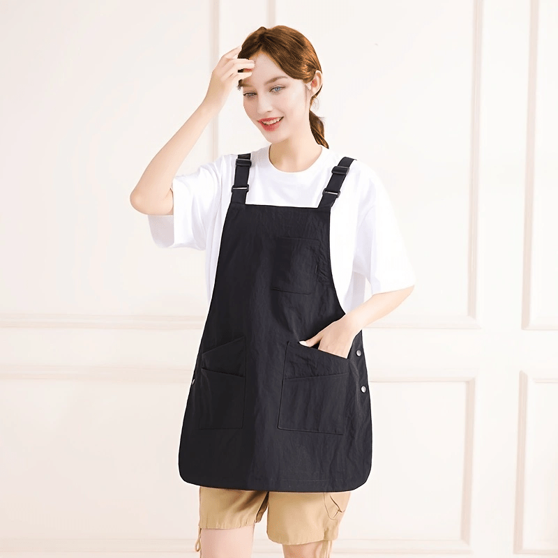 TEMU 1pc Reversible Apron, Fashionable And Chic, Suitable For Painting, Coffee Shop, Hairdresser, Office, Etc