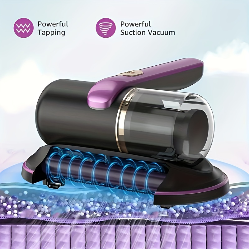 Handheld Cordless Bedroom Vacuum Cleaner, Household Cleansing Tool with UV Light and Washable High-  HEPA Filter, USB Charging Port & Built-in Large Capacity Lithium Battery, 2-  for Deep Cleaning Mattresses, Sofas, Pet Hair, Carpets – Perfect Gift   or Family