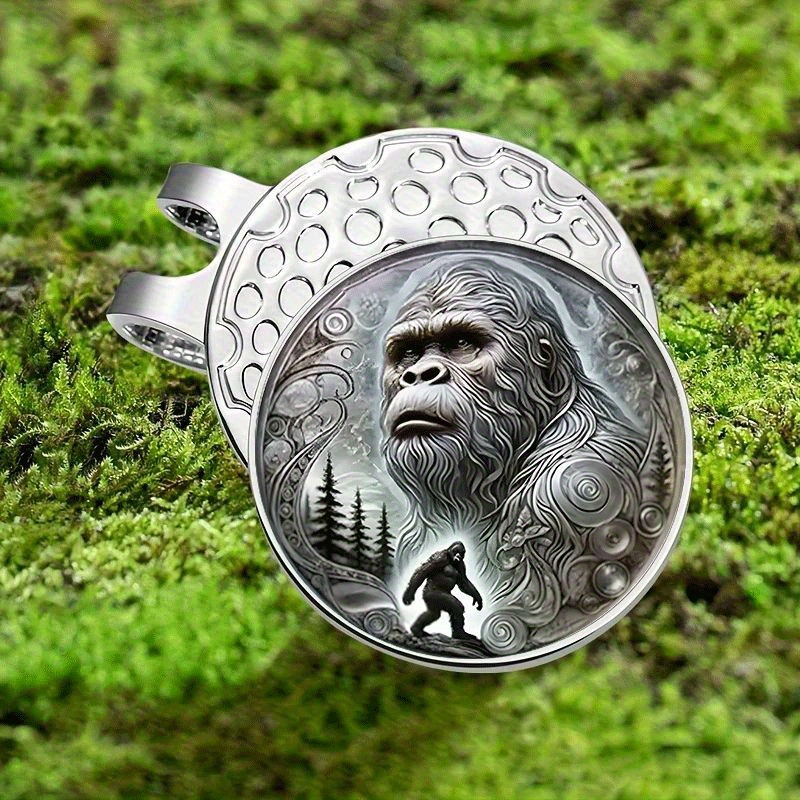 TEMU 1pc Stylish Sasquatch Magnetic Hat Clip, Iron Golf Ball Marker Accessories, Easy For Golfers To Install And Remove