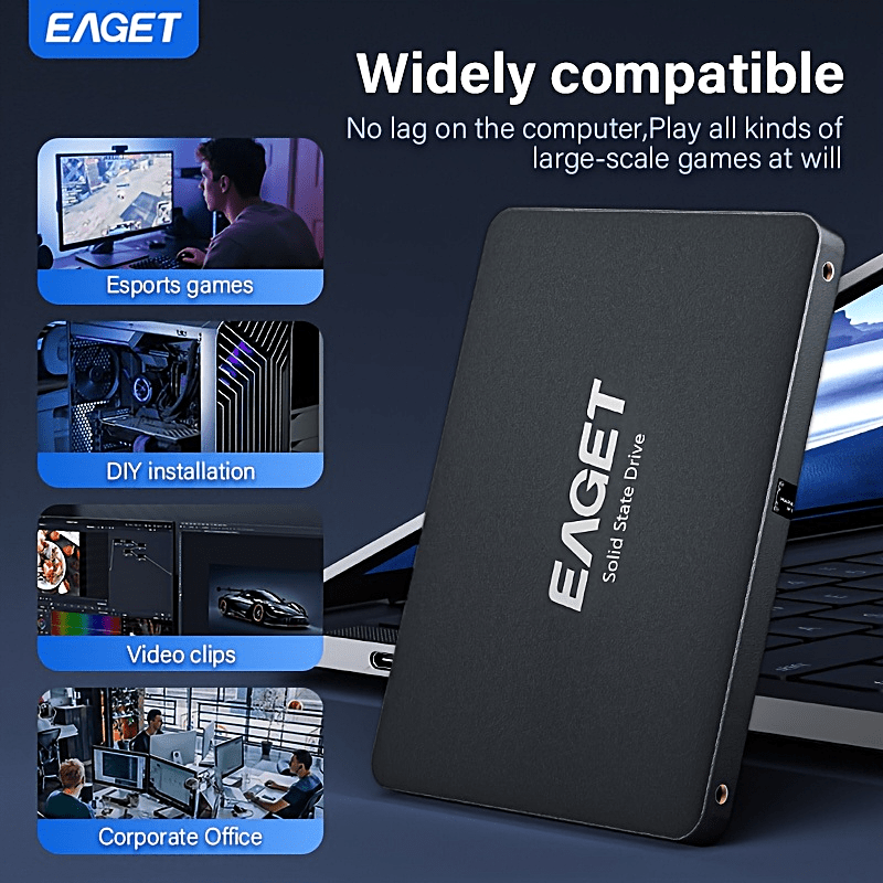     SSD,   SATA3.0 Interface Internal Solid State Drive 120GB, 240GB, 480GB, 1TB Capacity Options -   Compatible for Desktop Computers (Read/Write   to 530/500 Mb/S)