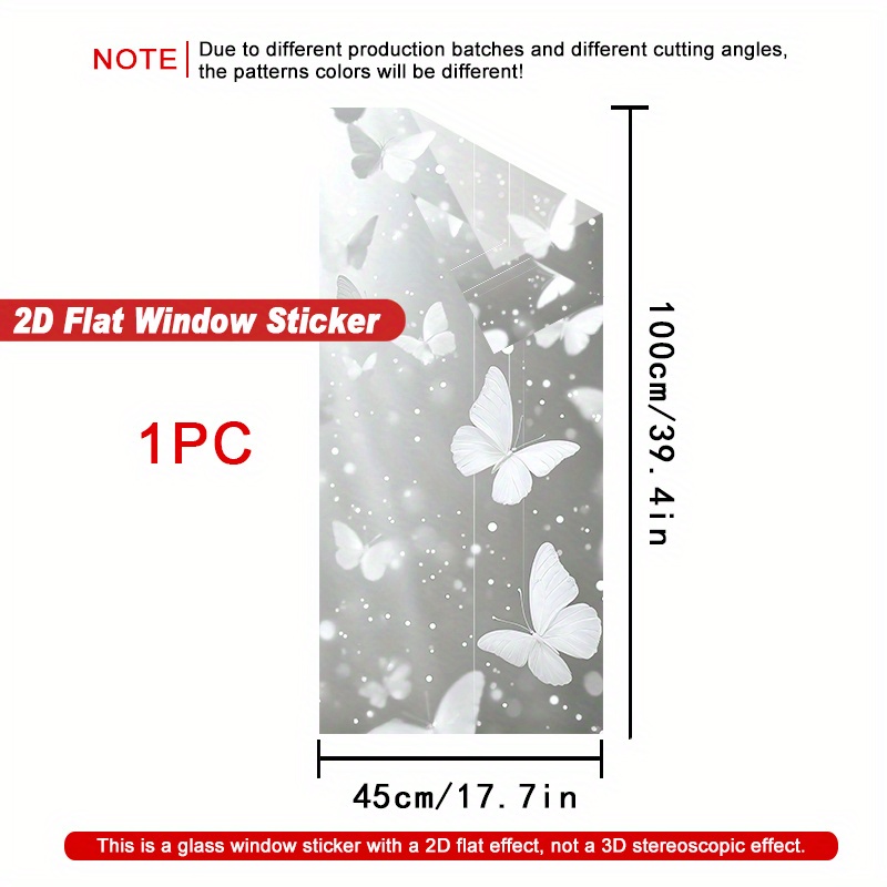 TEMU 2d Flat - 2d Flat - 1pc 2d Abstract Gray Sticker, Electrostatic Window Cling, Heat Resistant Detachable Reusable Decal, Modern Minimalist Decor