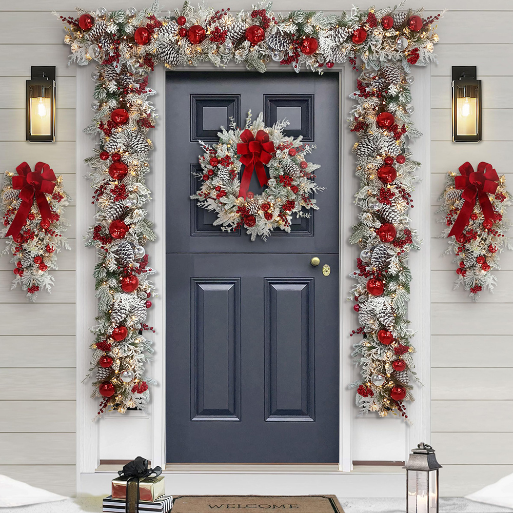 1pc 150cm 59inch christmas door decor wreath frame ornament - Temu