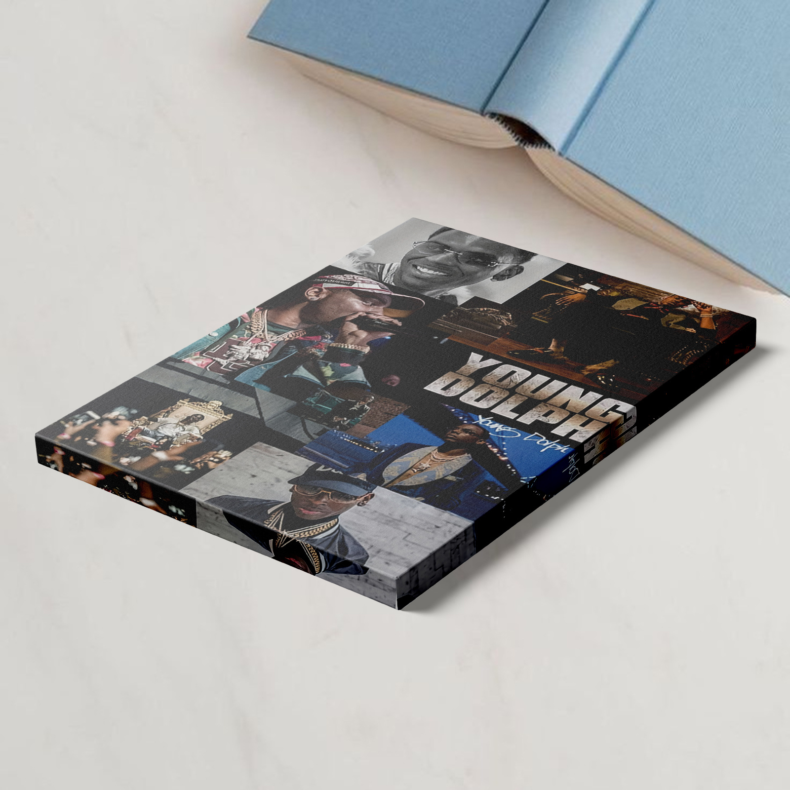 One Piece, Framed Canvas Wall Art Themed Around Young Dolph'S Hip-Hop Music. Showcasing Significant Moments from His Career. Perfect for Decorating Bedrooms And Living Rooms. A Great Gift for Hip-Hop Enthusiasts