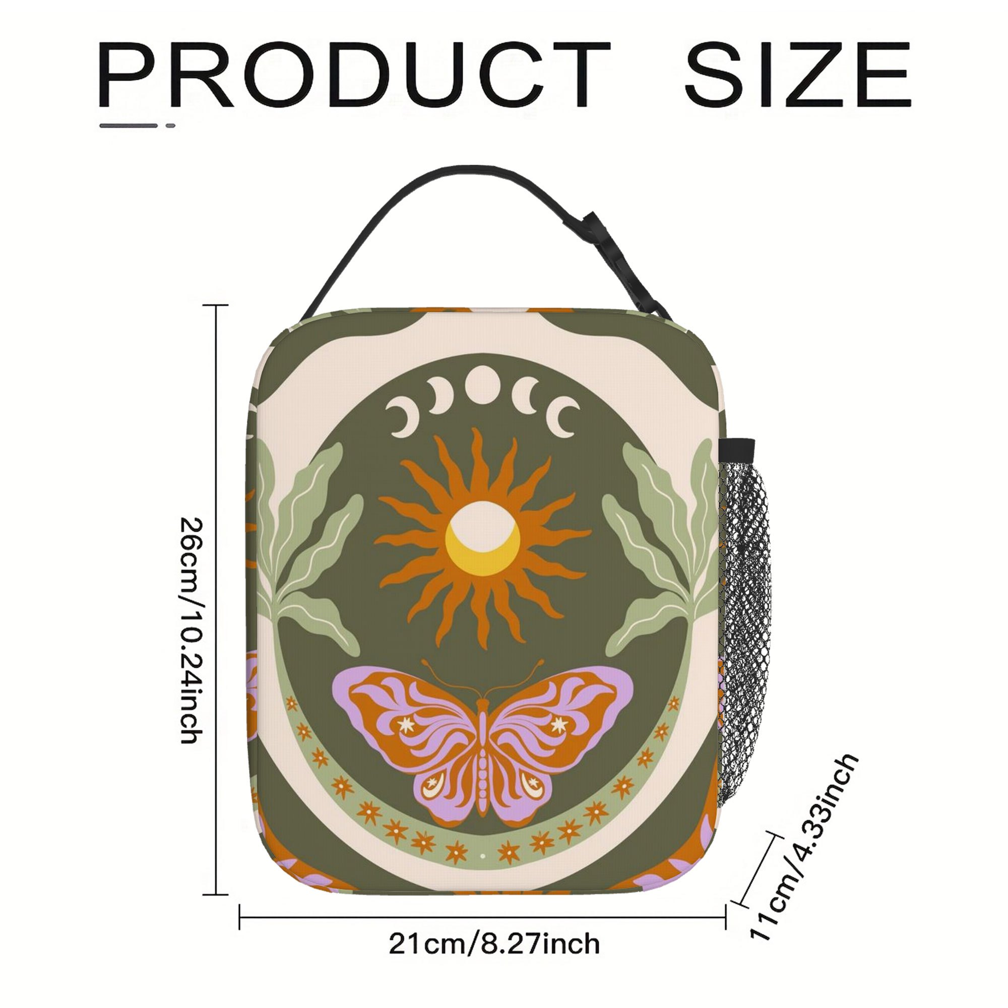 TEMU 1pc, Nature Featuring Celestial Designs. A Printed Thermal Serves As An Insulated Bag, Not Intended For Food Contact, Ideal For Home,