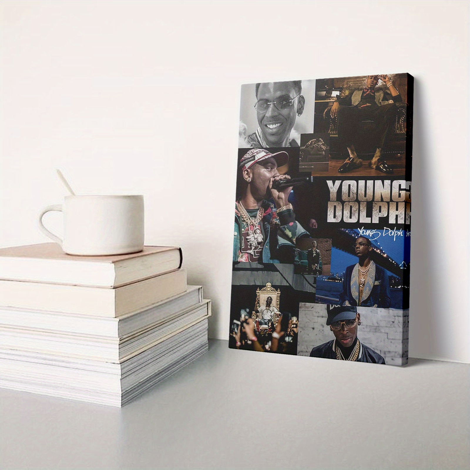 One Piece, Framed Canvas Wall Art Themed Around Young Dolph'S Hip-Hop Music. Showcasing Significant Moments from His Career. Perfect for Decorating Bedrooms And Living Rooms. A Great Gift for Hip-Hop Enthusiasts