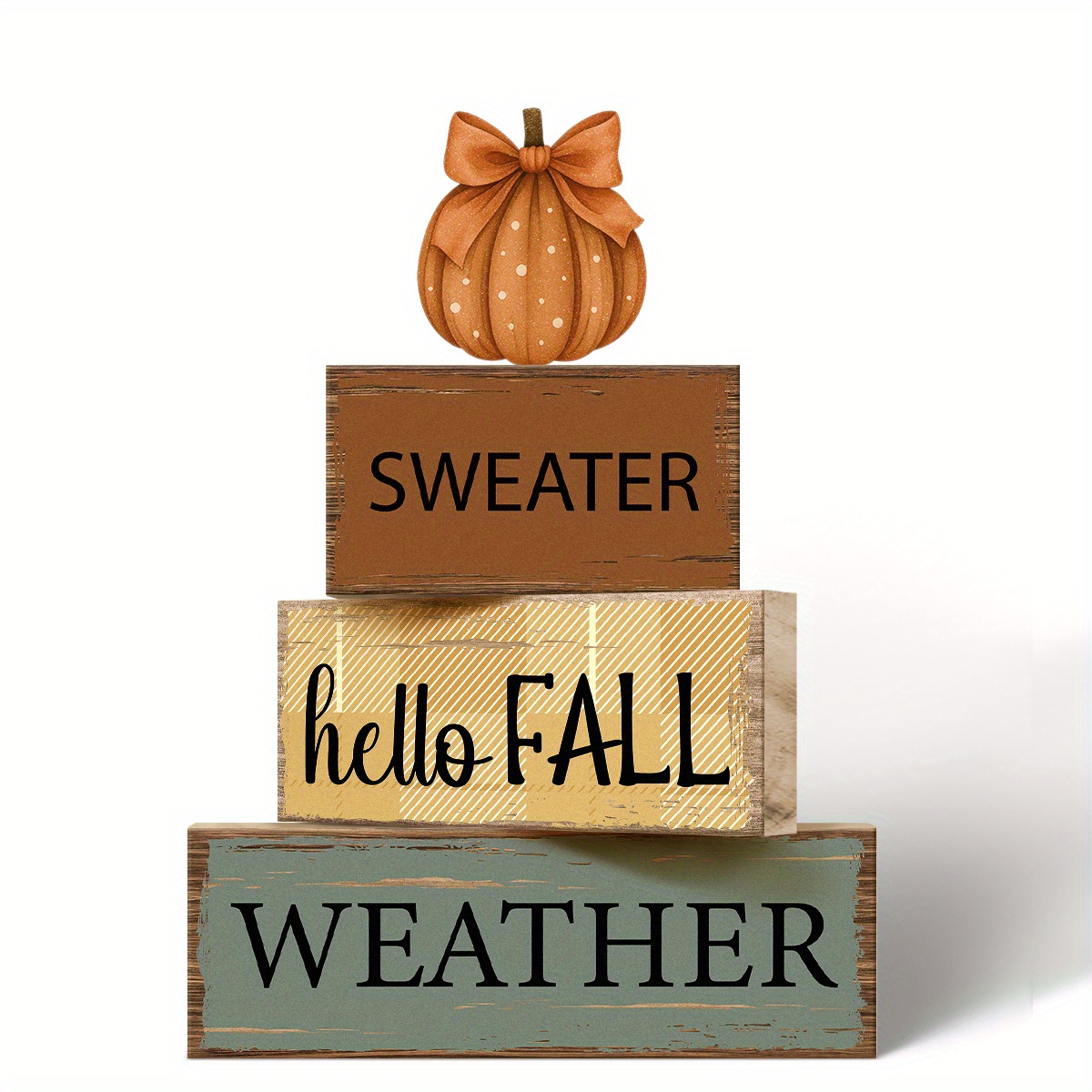 TEMU 1 Set Of Fall Thanksgiving Wood Long Decorative Plaques And Ornaments Fall, Pumpkin Fall Decorations Thanksgiving Gifts Thanksgiving Table