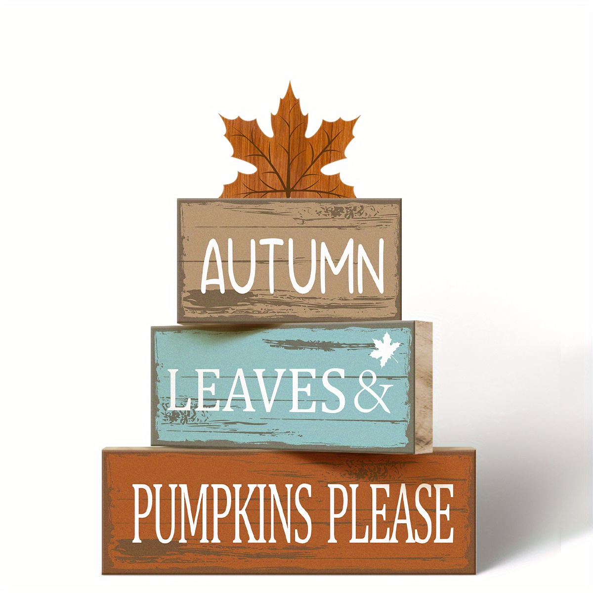 TEMU 1 Set Of Autumn Thanksgiving Wood Long Decorative Plaques And Ornaments Autumn, Fall Decorations Thanksgiving Gifts Thanksgiving Table Centerpieces Farmhouse Home Party Decor