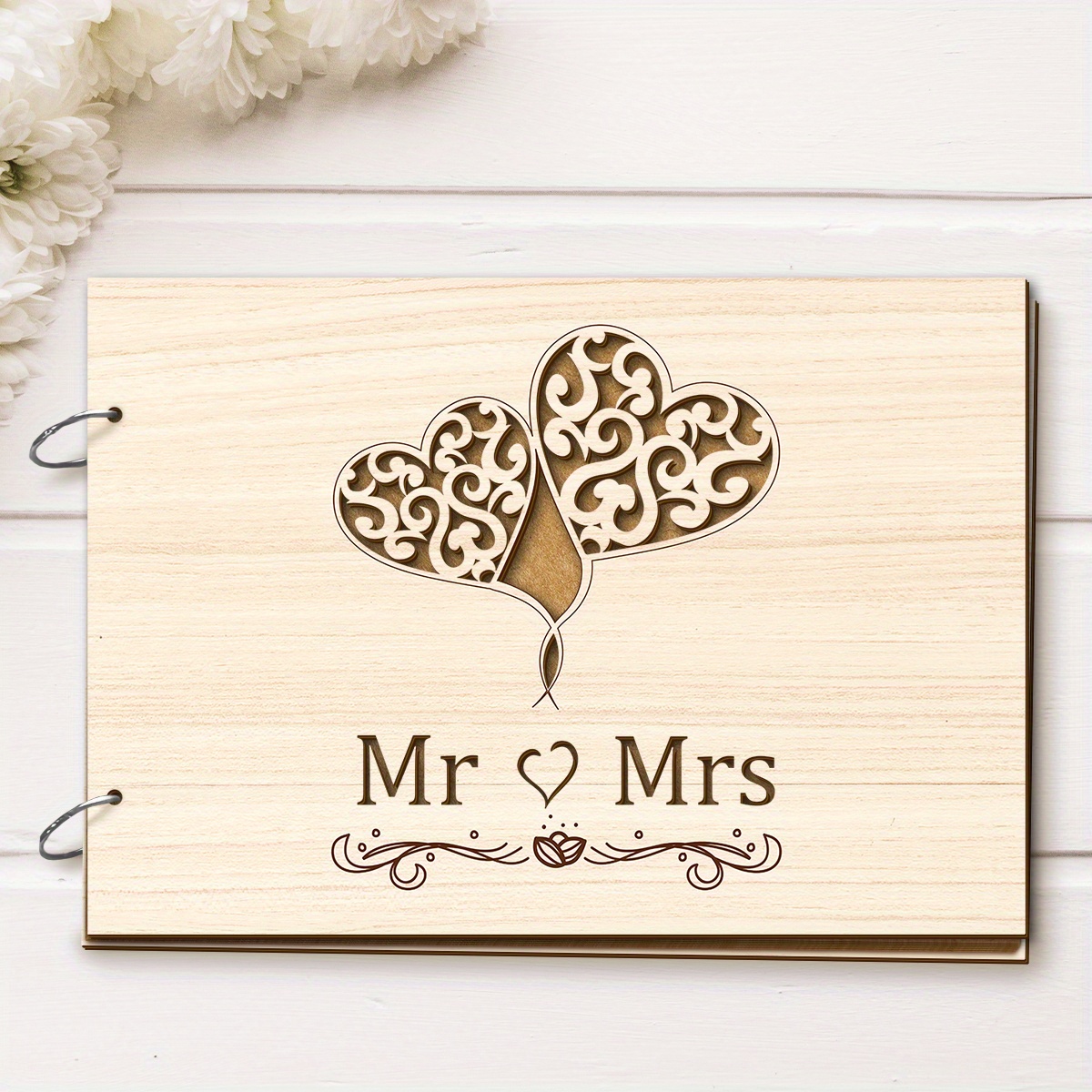 TEMU 1pc 'or de mariage vintage et élégant avec couverture gravée - 20 feuilles de papier de haute qualité, 11.81x7.87 pouces, parfait pour fête de