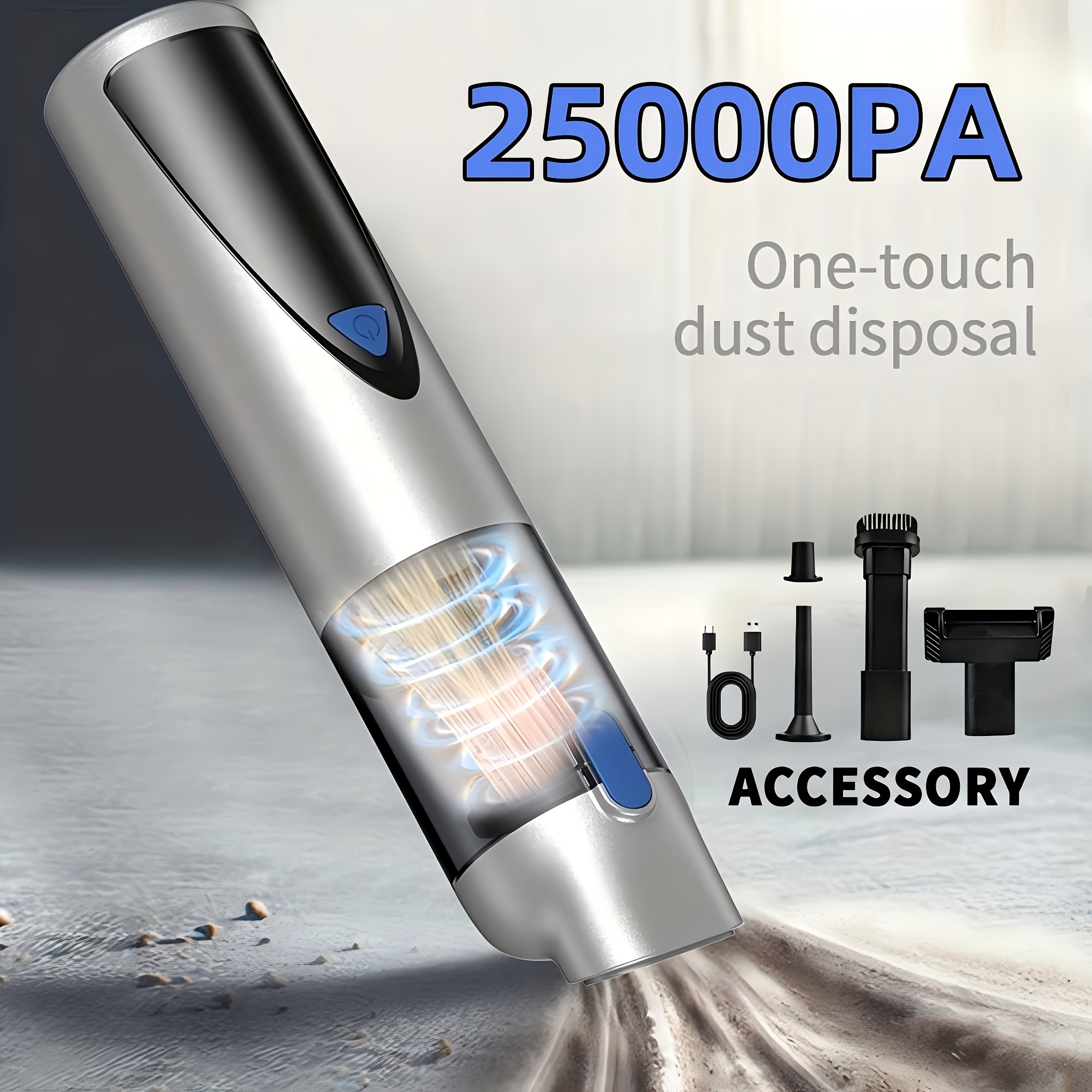   Cordless Handheld Vacuum Cleaner, 400000 RPM Powerful Suction,   Brushless Motor, Multi-Cleaning  , 2000mAh Battery, USB Fast Charging, Portable   Use – Ideal for Home, Car, Pet Hair, Floors, Sofas – Perfect Gift for Mom or Wife