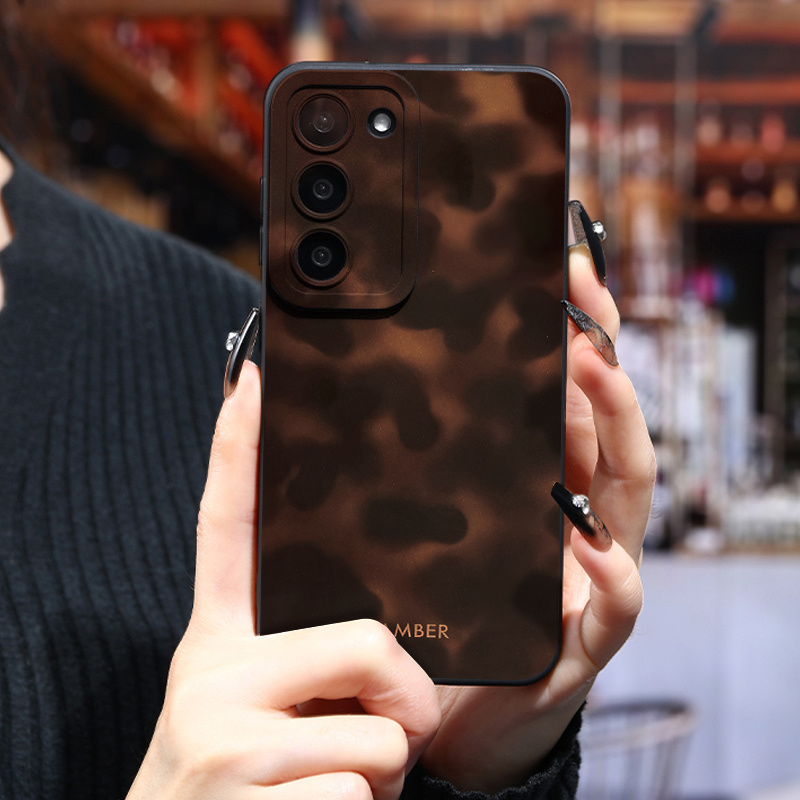 TEMU Phone Case - Amber Leopard Print, Suitable For Galaxy S24/s24 Plus/s24 Ultra Tpu Material Phone Case S23/s22/s21, Suitable For Men And Women