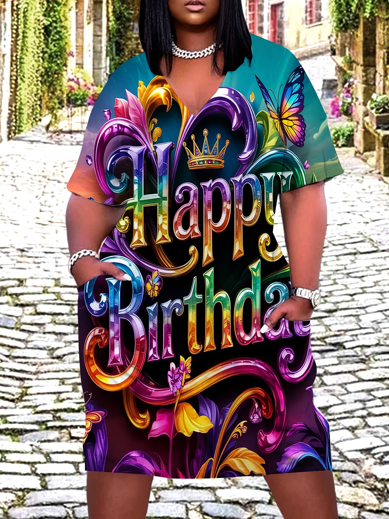 temu birthday dress happy sold on United States Color:DUSTYBLUE LowStock:42740351238195 Simple Dress For 18th