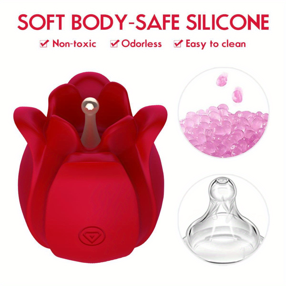 1pc rose - 3in1 upgrade adult with 7 tongue licking & 3 wiggling adult toys  for g spot s machine - health & household