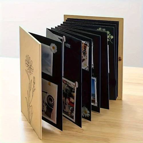 accordion style photo album creative foldable paper memory book rectangular picture organizer suitable for valentines day easter mothers day rectangular paper material office desk decoration gift for