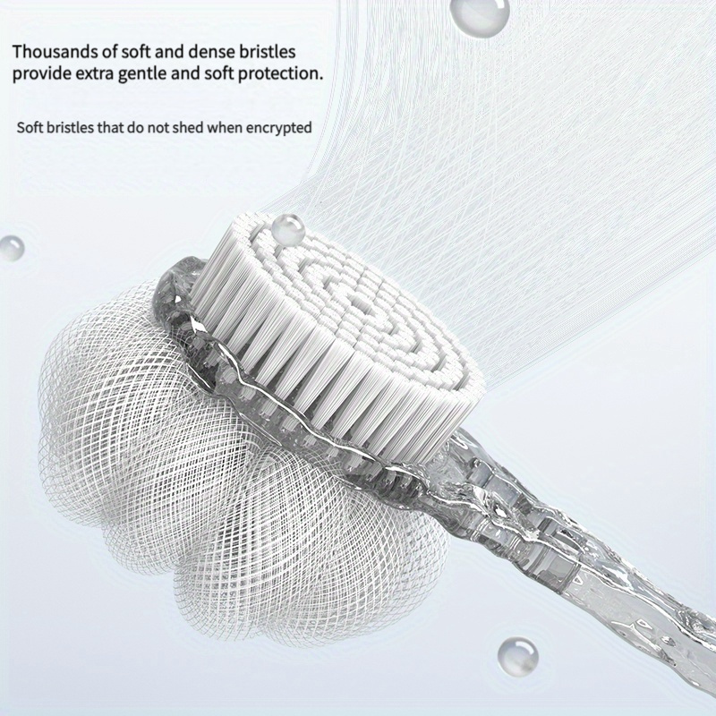 Long-Handle Soft Nylon Back Massager & Bath Brush