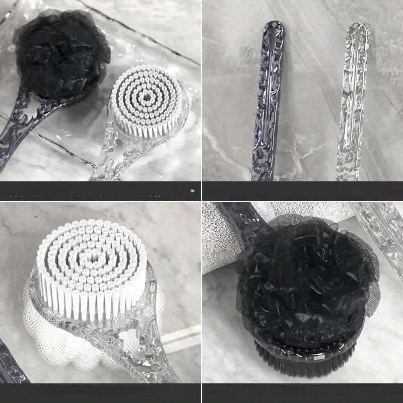 Long-Handle Soft Nylon Back Massager & Bath Brush