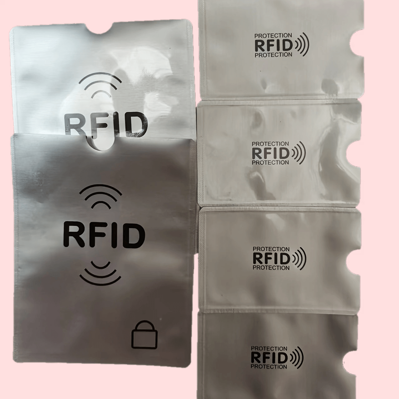 

Anti Scan Cover RFID Shielding 4 Porte-cartes de crédit + 2 Porte-passeports larges pour protéger la sécurité des informations