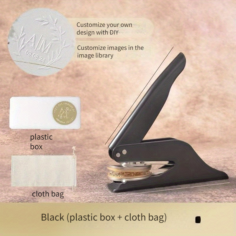 Embossed Seal And Convex Seal Hand-held Steel Seal Personalized Customization, Pattern Steel Seal Pattern Personalized Customization, Suitable For Wedding Invitations, Holiday Invitations, Etc
