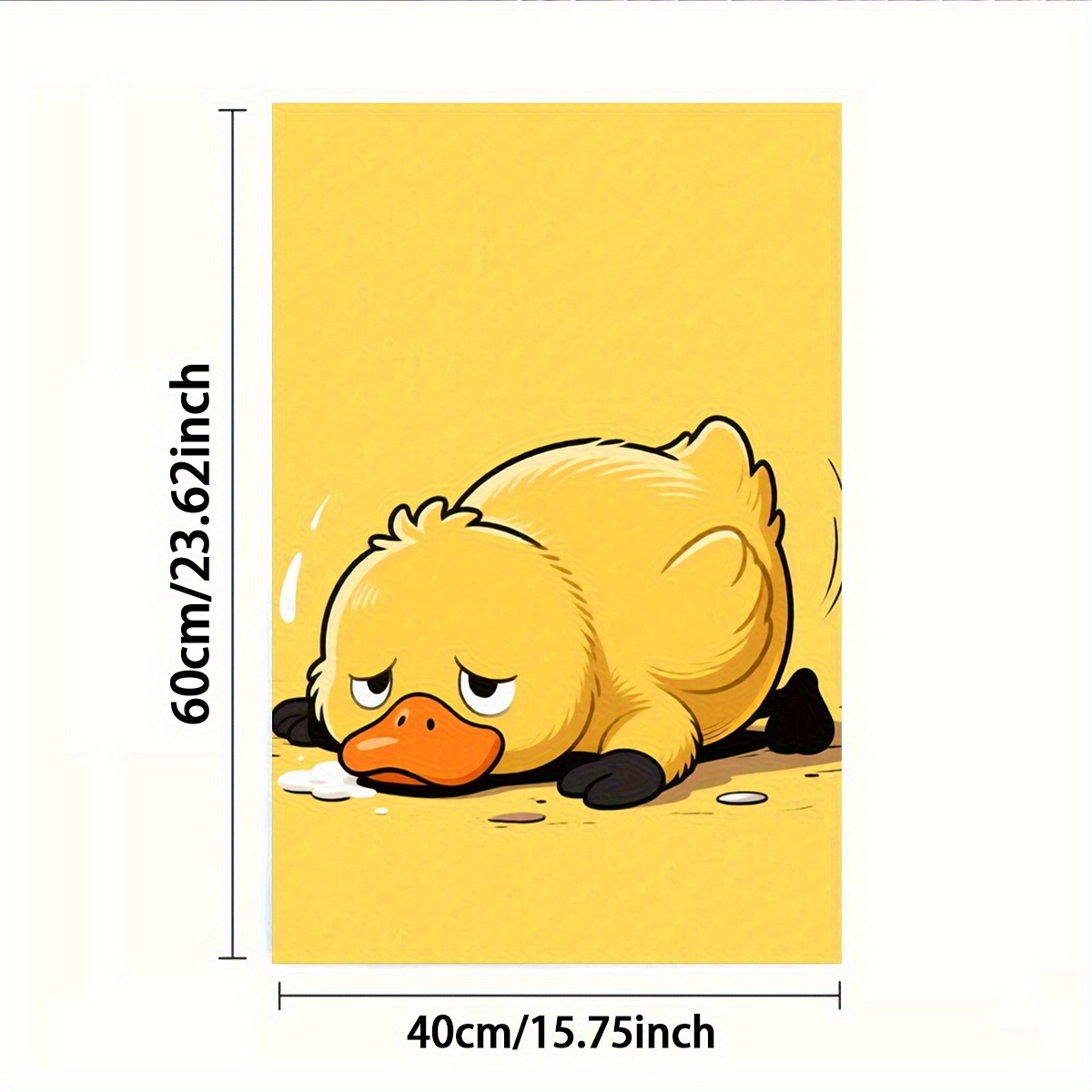 TEMU Plat 2D, 1 pièce ou 2 pièces, Serviette, Impression simple face, Rectangle 40×60cm, Motif canard de dessin animé 2D, Doux, Confortable, Durable,