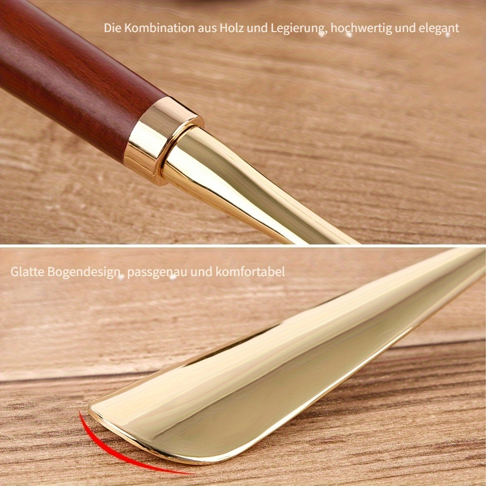 Long Handle Horse Head Shoe Horn, 55.88cm/ 32.0cm Wooden Metal Shoe Horn Shoe Helper