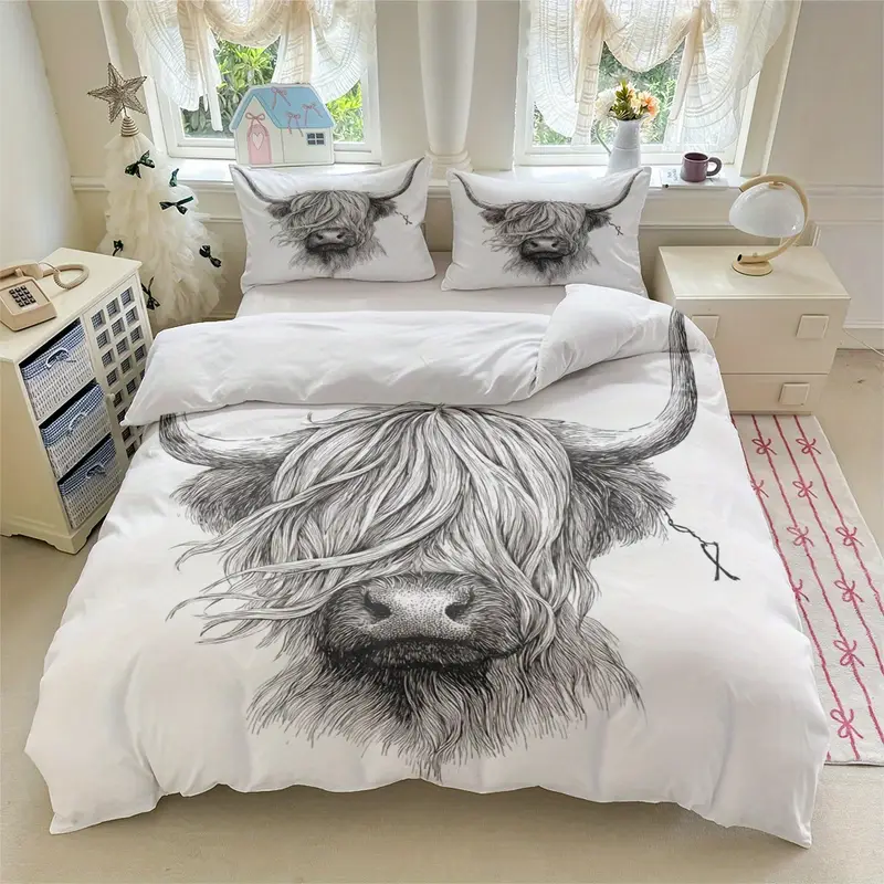 3 teiliges bettwäsche set bohemian farmhouse stil schwarz