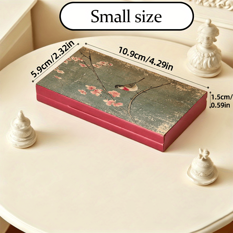 Creative 2D Pattern Metal Cigarette Case with Bird and Flower Design