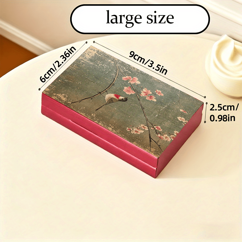 Creative 2D Pattern Metal Cigarette Case with Bird and Flower Design