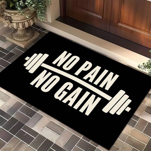 artikel foto fluwelen deurmat met halter en ontwerp, 850g/m² premium fluwelen rechthoekige mat. geschikt voor woonkamer, slaapkamerdeuropening, keukenmat, woonkamerentree, studeerkamerentree, speelkamertentree en hal. lichtgewicht, zacht, met antislip-achterkant. machinewasbaar voor binnen- en