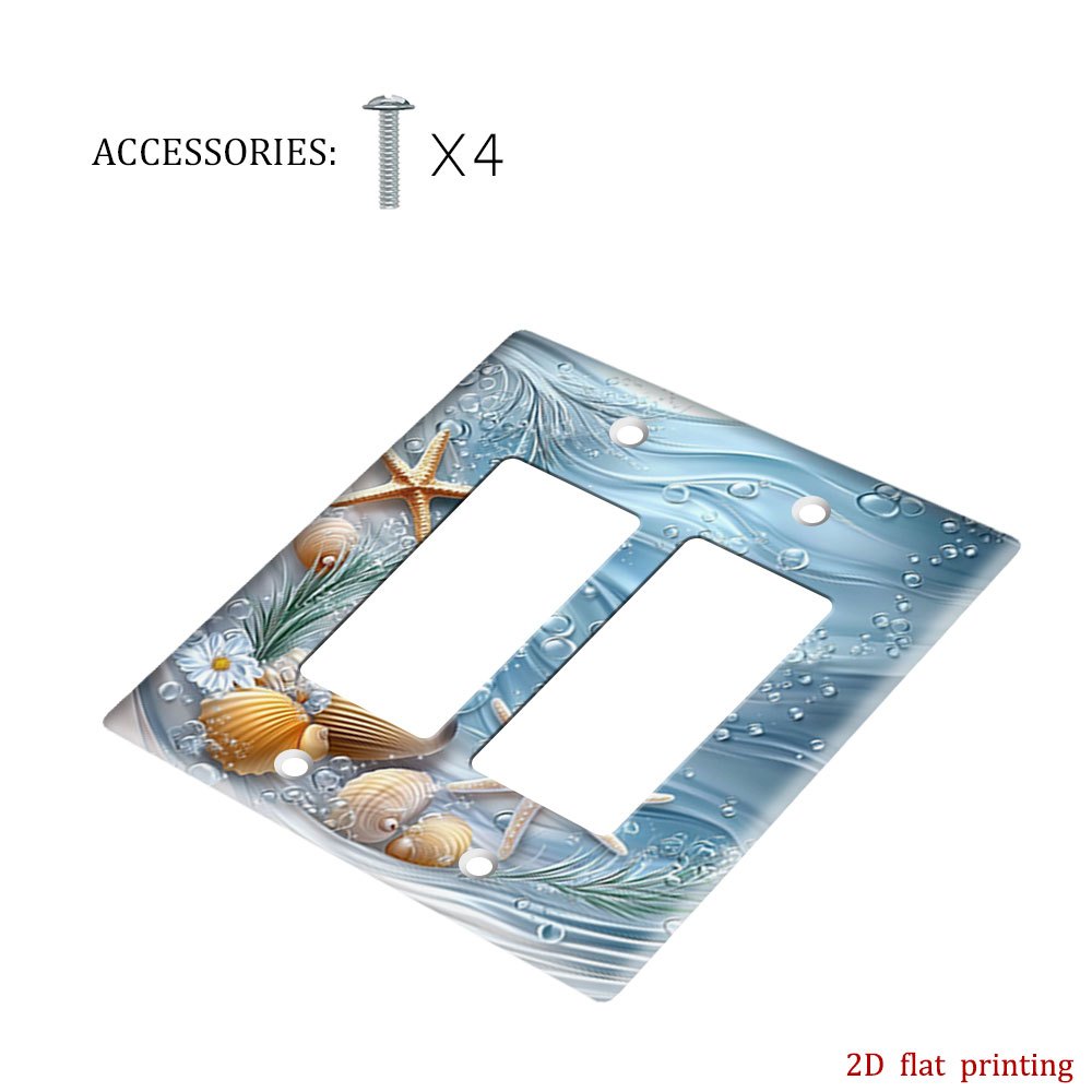 TEMU 1 plaque murale pour interrupteur, motif élégant, panneau imprimé, décoration pour chambre, cuisine et salon, installation facile, durable et