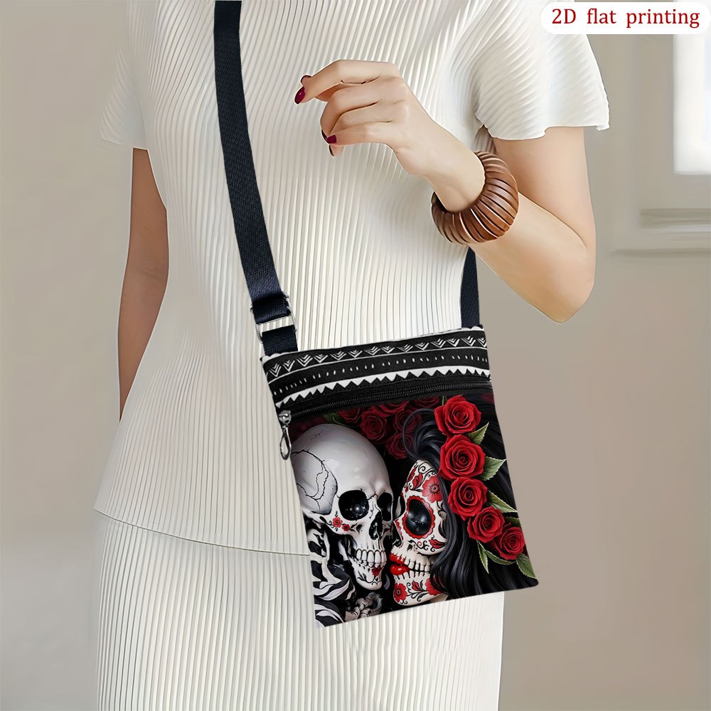 Image of 1pc [2d Flat Printing] A Boat Crossbody Bag Daily Use, Mixed Colors Durable Fabric Small Shoulder Bag Gift For Small Business Presents Suitable For Beach Trips, Daily