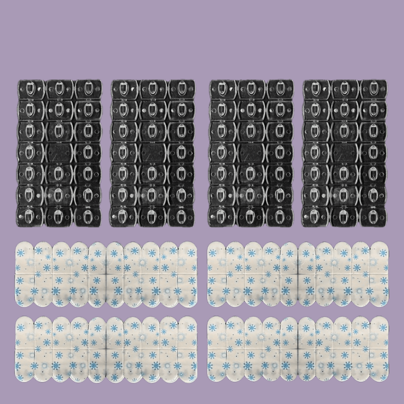 TEMU 80pcs Mini Clips Transparentes Trace - Adhésif Puissant, Réutilisables & Crochets Faciles à Installer pour Décorations de Noël | Fournitures de