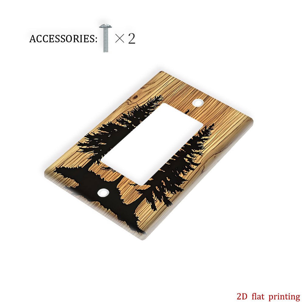 TEMU 1pc [Impression Plate 2D] Cache-prises Paysage Pinède, Cache-Interrupteurs et Prises Décoratifs, Décoration Intérieure Élégante, Accessoires de